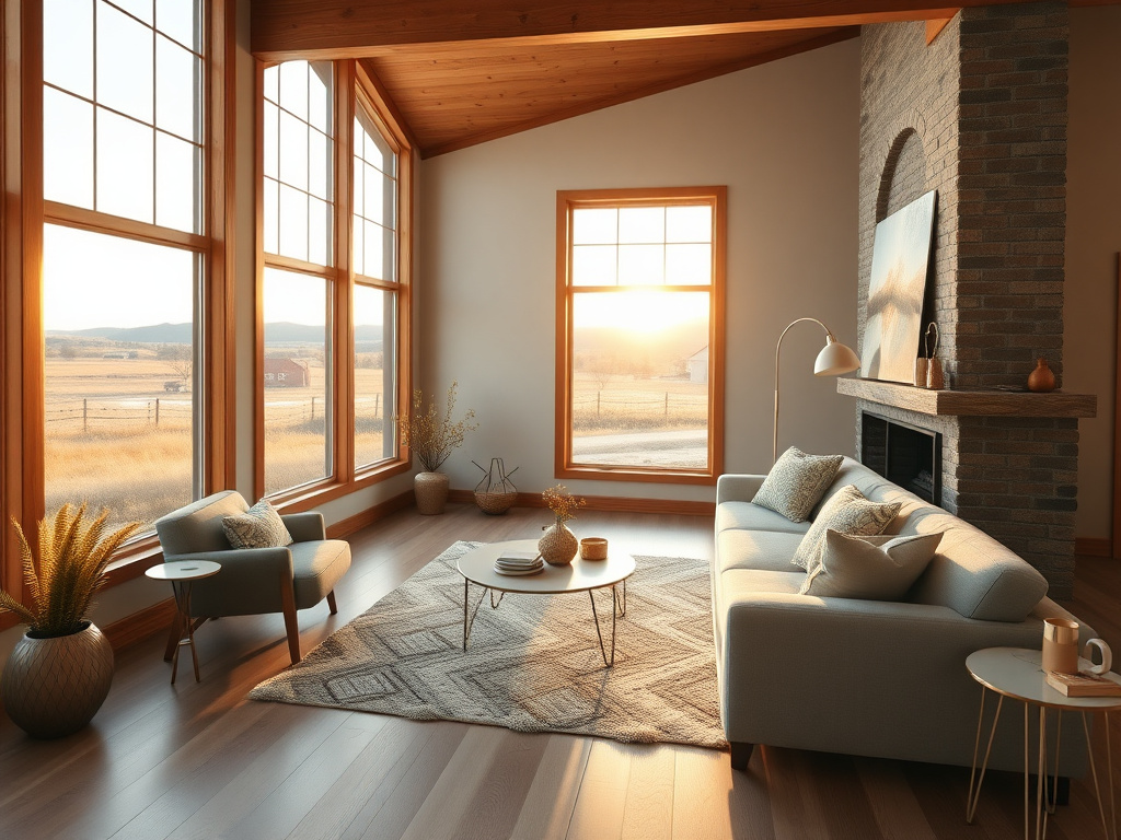 Cozy, energy-efficient Northern Colorado farmhouse interior